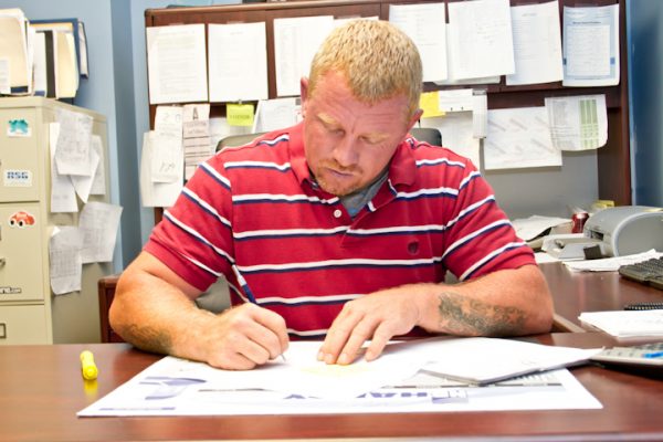 Brad at the office